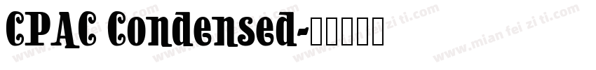 CPAC Condensed字体转换